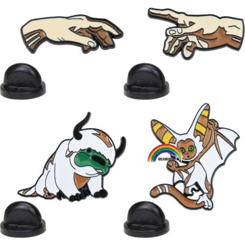 Avatar: The Last Airbender Brooch and Enamel Pin The Creation of Adam Hand Art Lapel Pin for Backpack Collar Jewelry