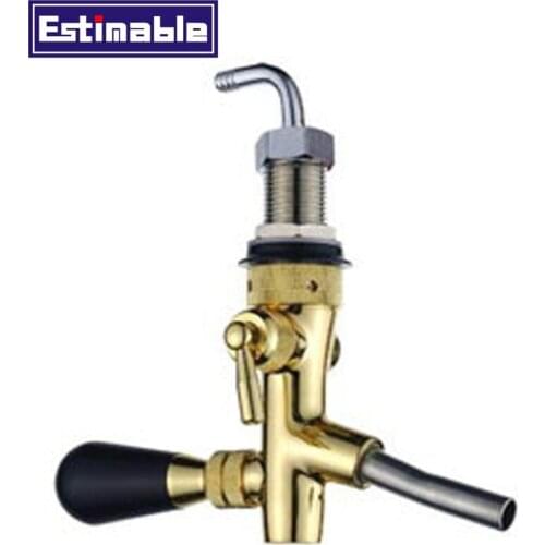 Free shipping !Beer faucet , homebrew kegging tap,Adjustable Faucet golden plating beer tap