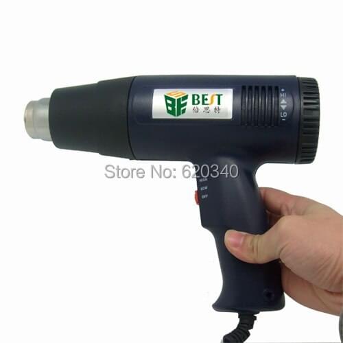 Free shipping BEST mini Hand-held hot air gun heat gun Temperature adjustable BGA soldering unsolder 1600W