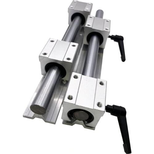 Free shipping SBR12 12mm 2Pcs linear rail Slide Shaft Rod 600 650mm linear guide with 4pcs SBR12UU linear bearing block cnc part