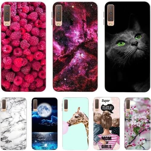 TPU Cover For Samsung A7 2018 Case Silicone Back Printed Case For Samsung Galaxy A7 2018 A 7 A750 SM-A750F/DS Phone Case Bumper