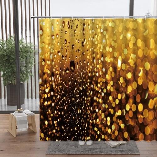 Rain Under Street Lights Shower Curtain Strolling Red Umbrella Bathroom Accessories Set Waterproof Polyester Fabric Home Decor