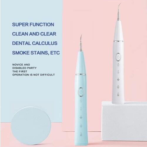 Electric Dental Calculus Remover 5 Modes Rechargeable High Frequency Vibration Dental Plaque Tartar Remover with LED Work Light