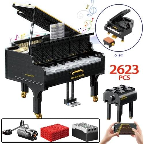 Electric APP RC/non-RC PIANO Bluetooth Suitable Speaker Bricks for High-tech Creator Building Block Educational kids Toys
