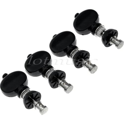 Ukulele Tuning Pegs Machine Heads Tuners For Friction Ukulele Strings 4Pcs Black