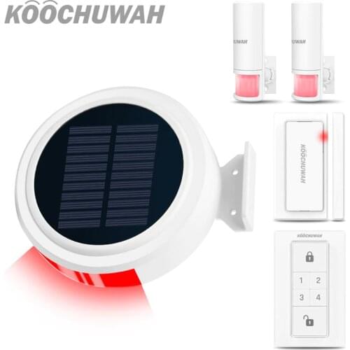 GSM 2G Alarm System GPRS for Home Outdoor Solar Alarm APP Remote Control SMS Notice Dialing Call Home Security IOS Android