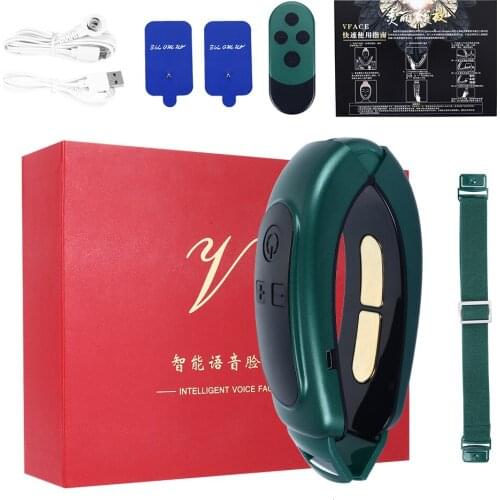 Micro Current Electric Face Slimming Blue LED Photon Therapy V-Line Face Lifting Machine Vibration Massager Facial Slimmer Belt