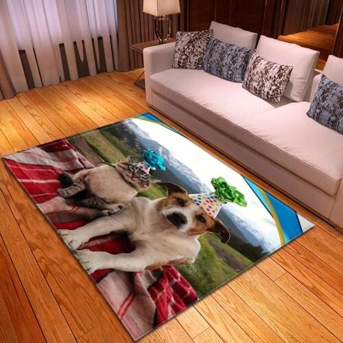 Cute Pets Mat Modern Cartoon animals 3D Printed Large Carpet Kids Room play Area Rug Child Bedroom Decor Carpets for Living Room