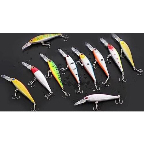 Mino Luer Bait Swim Bionics Fishing Plastic Long Range Casting 10 Colors 10.5CM 9.5g VMC Hook With Barbs