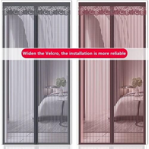 Summer Anti-Mosquito Net Fly Insect Screen Mesh, Magnetic Screen Door Curtain Kitchen, Automatic Closing, Mute,Free Perforation