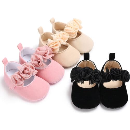 Citgeett Newborn Baby Toddler Girl Sweet Floral Crib Shoes Pram Soft Sole Cotton Prewalker Anti-slip Sneakers