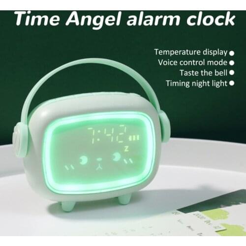 2021 New Creative Cute Alarm Clock for Kids Night Light Alarm Clock Timing Countdown Alarm Clock LED Smart Alarm For Home Decor