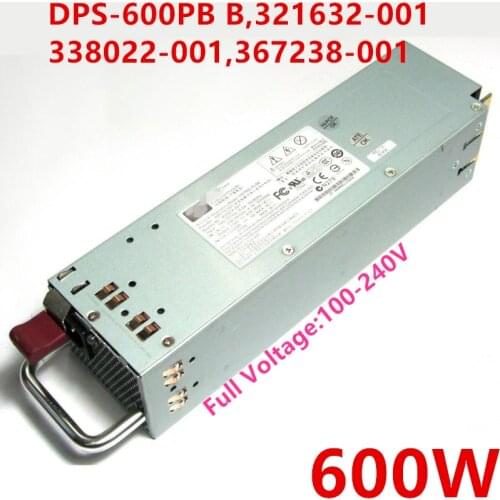 New PSU For HP DL380G4 600W Power Supply DPS-600PB B 321632-001 338022-001 367238-001 406393-001 321632-501