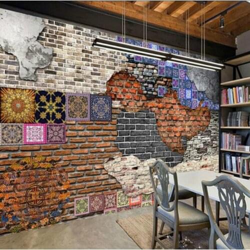 Home Improvement Brick Wallpaper for Walls 3d Decorative Retro Wall Papers Home Decor Background Wall Painting Mural Wallpaper