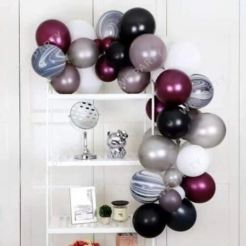 Holiday Party Decoration Balloons Arch Garland Chrome Agate Gold Balloon Wedding Birthday Baby Shower Decor Supplies