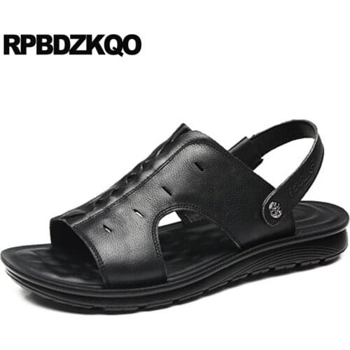 Native Breathable Fashion Sandals Sport Slides Slippers Summer Leather Designer Shoes Men High Quality Platform Outdoor Black