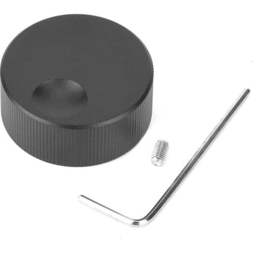Volume Control Knob 32x13mm Black Frosted Solid Aluminum Knob Rotary Encoder Knob for 6mm Potentiometer