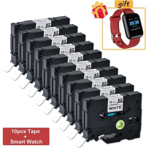 CIDY 10pcs Compatible 12mm TZ-231 tz231 Black on white Adhesive Label Tape FOR Brother P Touch PT-100E PT-D210
