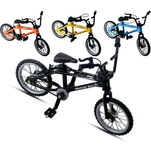 Alloy Bicycle Model Diecast Metal Finger Mountain bike Racing Toy Bend Road Simulation Collection Toys for children