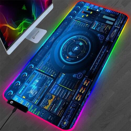 Luminous Colorful Mouse Pad Oversized Gaming Computer Gaming USB with Lamp Rgb Light Keyboard Mat Non-slip Edge Lock Table Mat