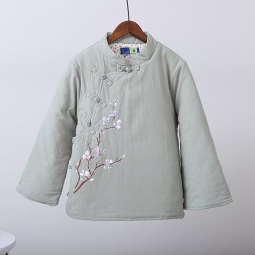 Traditional Chinese Style Clothing Women Cotton Warm Coats Hanfu Retro Jacket Tang Suit Oriental Quilted Cheongsam Top 11731