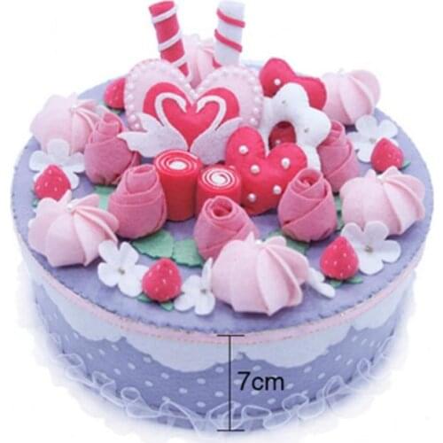 Felt diy craft beautiful felt cake box Felt kit Non-woven cloth Craft DIY Sewing set Felt Handwork Material