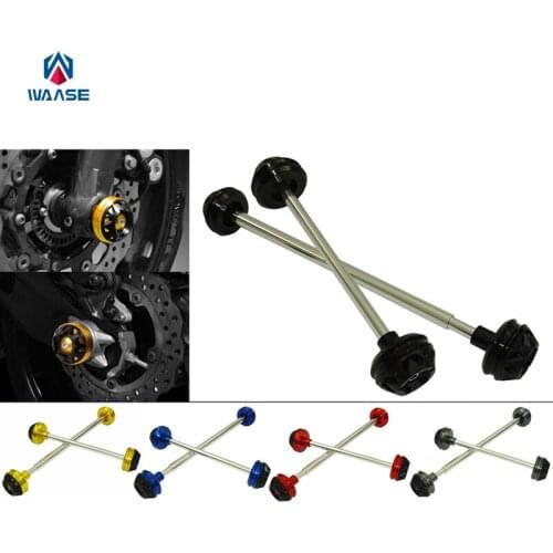 Waase Front & Rear 3D Wheel Fork Axle Sliders Cap Crash Protector For Suzuki GSXR600 GSXR750 2011 2012 2013 2014 2015 2016
