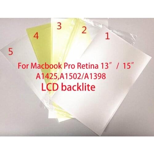 LCD Screen Backlight backlite for Macbook Pro Retina 13" 15" A1425 A1502 A1398 LED Display Back Rear Reflective Sheets