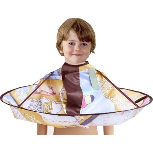 1PCs Cartoon Barber Kids Hair Cutting Cape Gown Salon Hairdresser Barber Apron Hairdressing Children Haircut Barber Wrap Tools