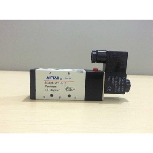 1pc Air Solenoid Valve 4V310-10 With Indicator 5 Port 2 Position 2/5 Way 3/8" Pneumatic Control Valve 12VDC 24VDC 110VAC 220VAC