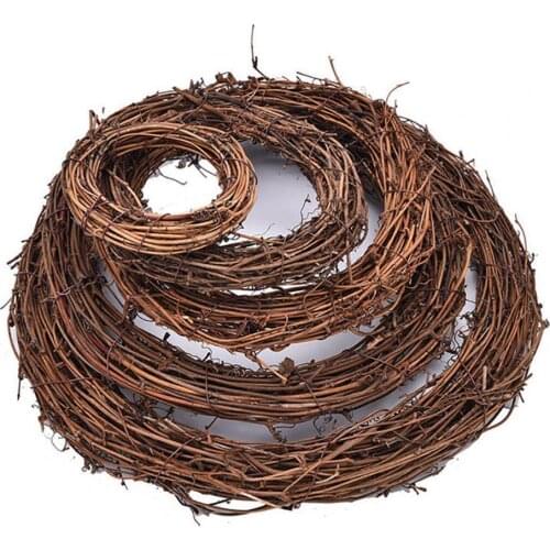 1Pc Durable Rattan Ring Flexible Xmas Decor Ring Shape Dried Rattan Ring Wreath Garland for Christmas Ornaments Wholesale