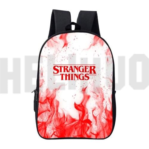 16 Inch Stranger Things Season 4 Backpacks Teens Double Zipper Anime Cartoon Children School Bags for Girls Travel Softback Bag