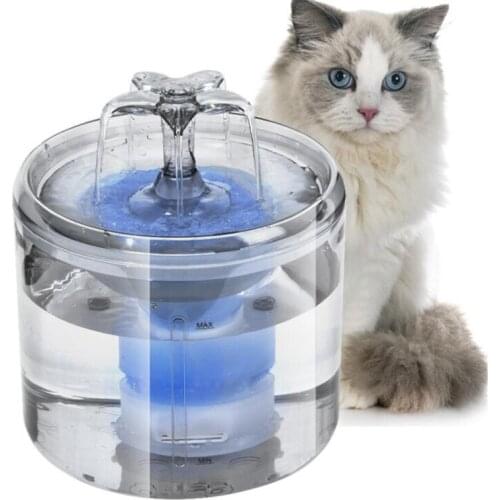2.6L Water Fountain For Cats Dogs Dispenser Automatic Circulating Filter Drinking Bowl Smart Pet Product With Motion Sensor