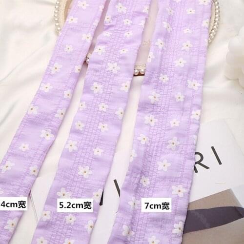 2m 40-70mm Korean Flower Cloth Tube Ribbons Bow Knot Hair Scrunchies Wedding Decor Diy Handmade Material