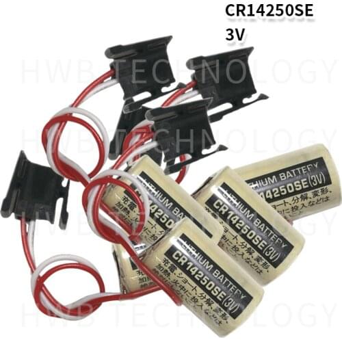 20pcs HOT NEW PLC industrial control CR14250SE CR14250 14250 3V lithium battery 1747-BA with black plug