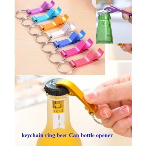 200pcs Laser Engraving Bottle Opener Keychain Rings Custom Logo Metal Key Chain Bottle / Can Openers Promotional Gift Item