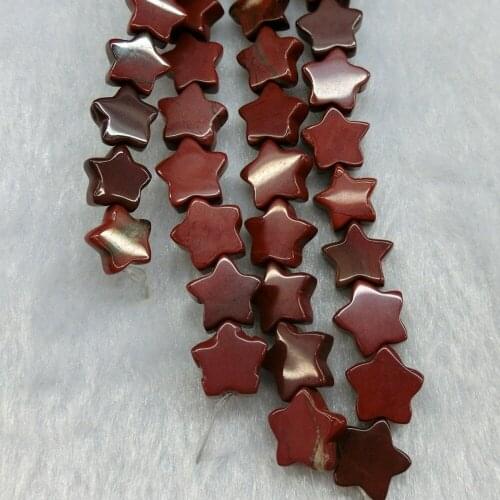 40pcs/lot Red Stone Bulk Natural Stone Beads Stars Quartz Opal Loose Beads Charms for DIY Necklace Bracelets Jewelry Making Free