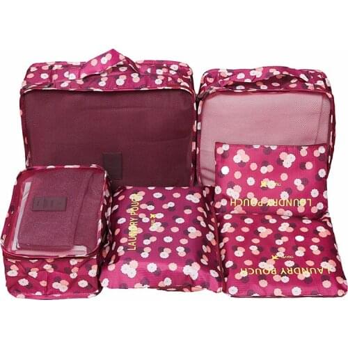 6 Travel Storage Bags/ set Shoes Clothing Organizer Luggage Bag Personal Hygiene Kits Accessories Supplies Lots Bulk Wholesale