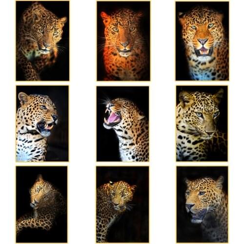 African Leopard Art Canvas Painting on The Wall Posters Prints Wildlife Animals Wall Art Pictures Living Room Home Decoration