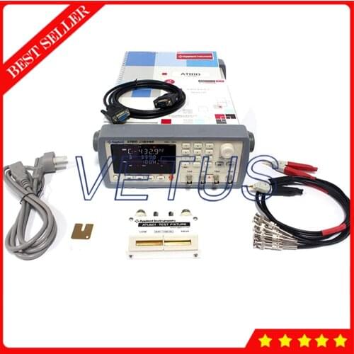AT810 Digital LCR Meter Tester 0.1% Accuracy High Precision Capacitance Meter 100Hz 120Hz 1kHz 10kHz Frequency