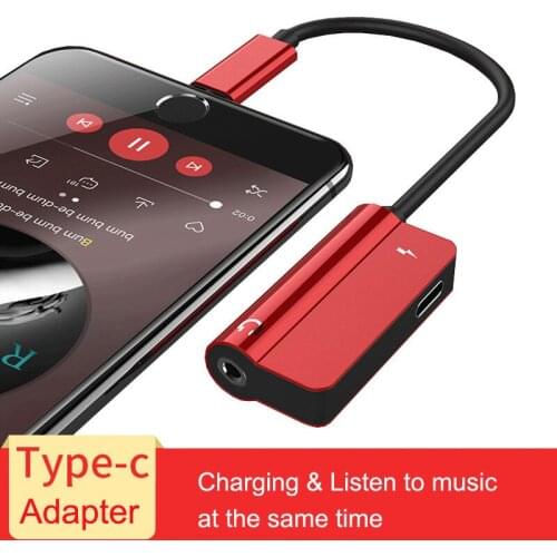2 in 1 Type C To 3.5mm Jack Earphone Aux Adapter For xiaomi 6 Huawei P20 pro Audio Cable Headphone Charging Converter