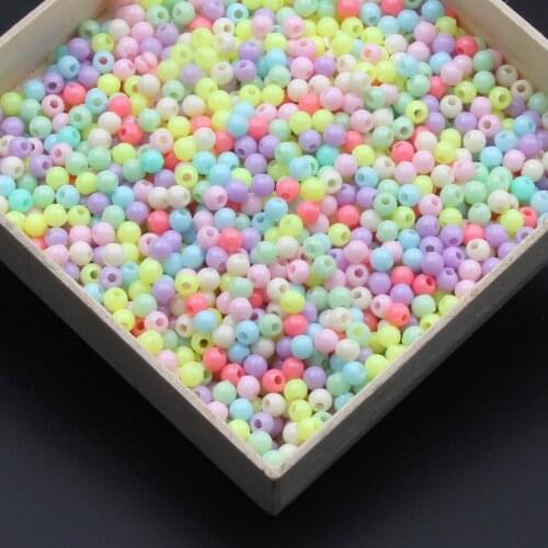 4mm 500pcs Imitation Pearls Plastic Acrylic Beads Round Spacer Loose Beads DIY Jewelry Making Necklace Bracelet Accessories
