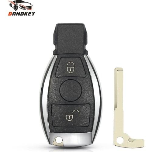Dandkey 10pcs For Mercedes Benz ML SL SLK CLK W211 Year 2000+ Supports Original BGA Key Case 2 Buttons Smart Car Key Case