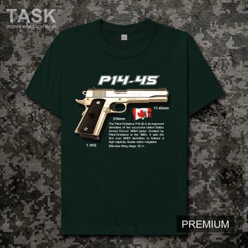 Pistol Series P1445 Canda military fan game CSGO Canadian men t-shirt Short sleeve clothes cotton summer half Sleeve streetwear