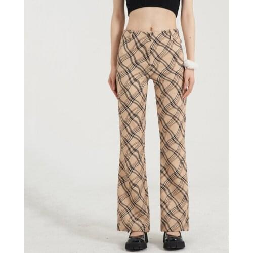 HOLYGAGA Women's Straight Trousers