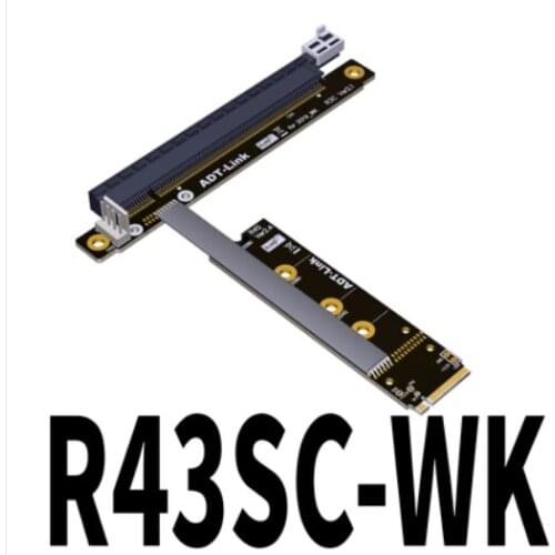 M.2 To PCIe 16x Extension Cable Support X11050ti 1060ti 1080ti RX580 Riser Card x16 PCI-e For NVIDIA AMD A N Card Btc Miner