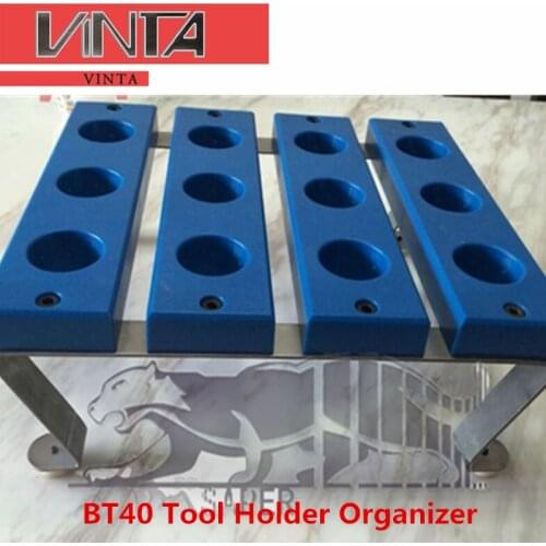 CNC End Mills Storage Case Stand BT40 BT50 Tapping Tool Holder Organizer Wrench Inserts Probe Collecting Box 6 / 12 Holes