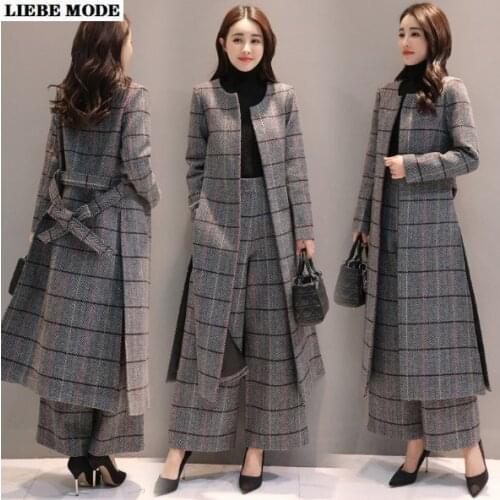 LIEBE MODE Women's Trouser Suits In A Cage