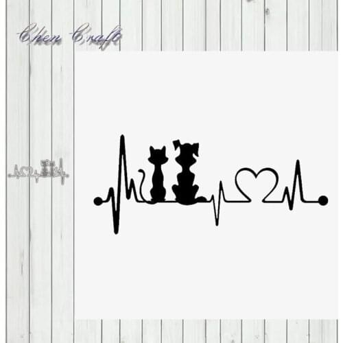 Metal Cutting Dies Cat and dog good friends for DIY Scrapbooking Album Paper Cards Making Crafts 2020