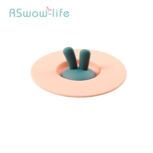 Cute Drinking Cup Lid Silicone Anti-dust Bowl Cover Cup Seals Glass Mugs Cap Heat Resistant Tea Cup Lids Kitchen Tools